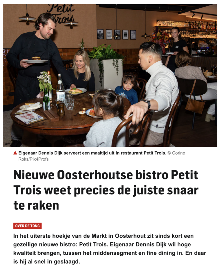 Recencie Over de Tong - Petit Trois Oosterhout