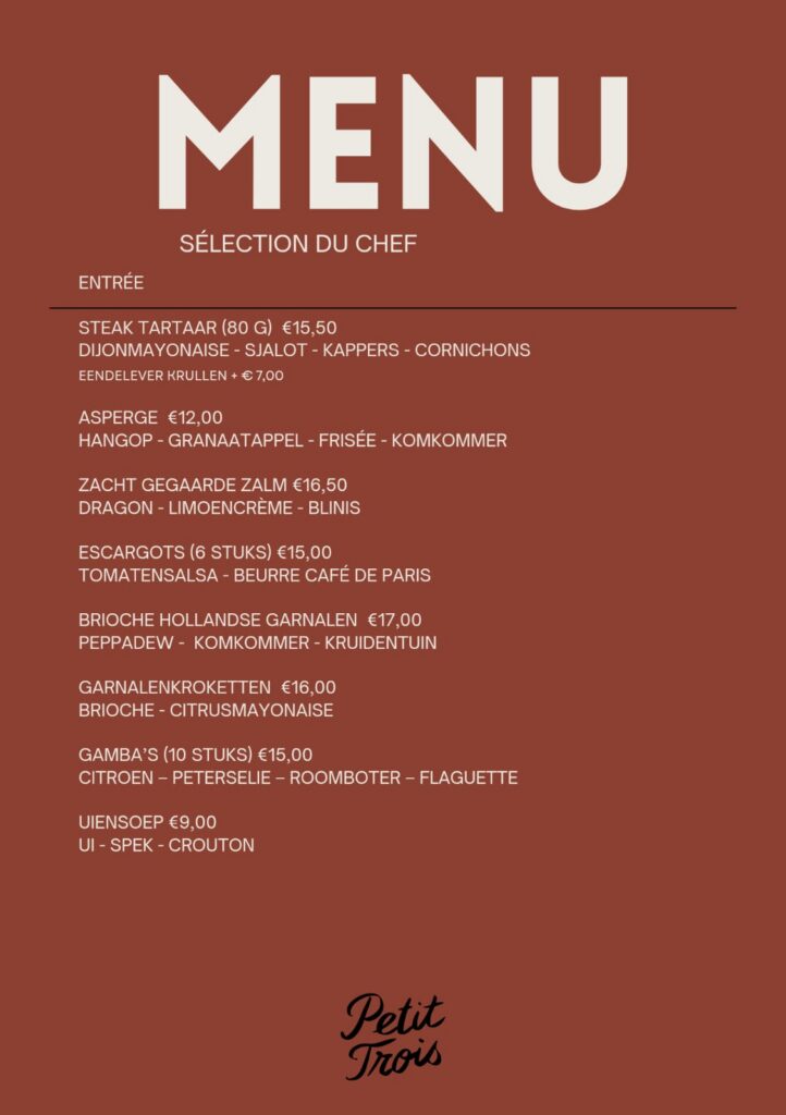 menu voorjaar